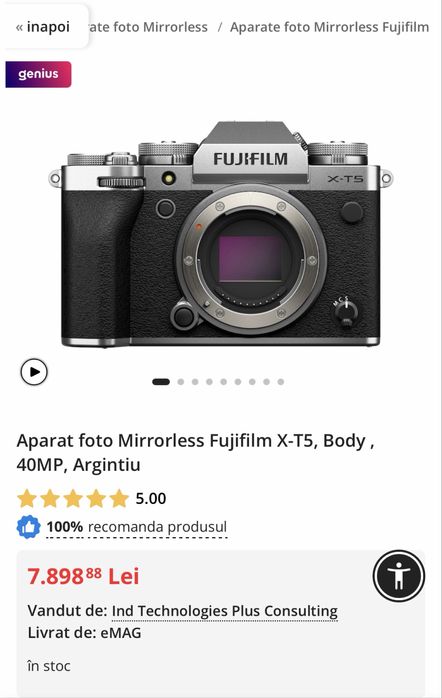 Fujifilm X-T5 nou sigilat silver