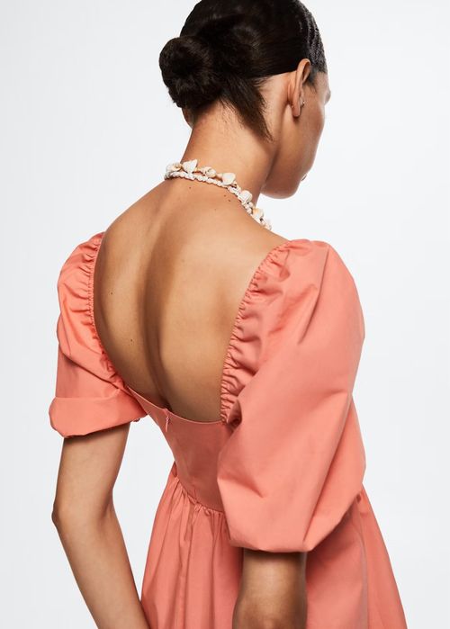 Рокля с паднали рамене Mango