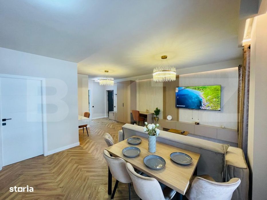 Apartament le cheie, incalzire in pardoseala, lift, 2 bai, 2 terase, p