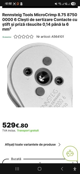 Clește pentru Sertizare Contacte Rennsteig Tools MicroCrimp