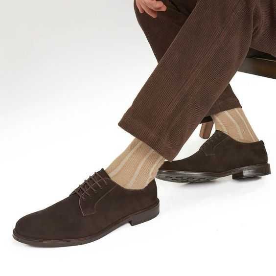 Pantofi derby 42.5 43 plain toe suede Lavoratione Artigianale piele