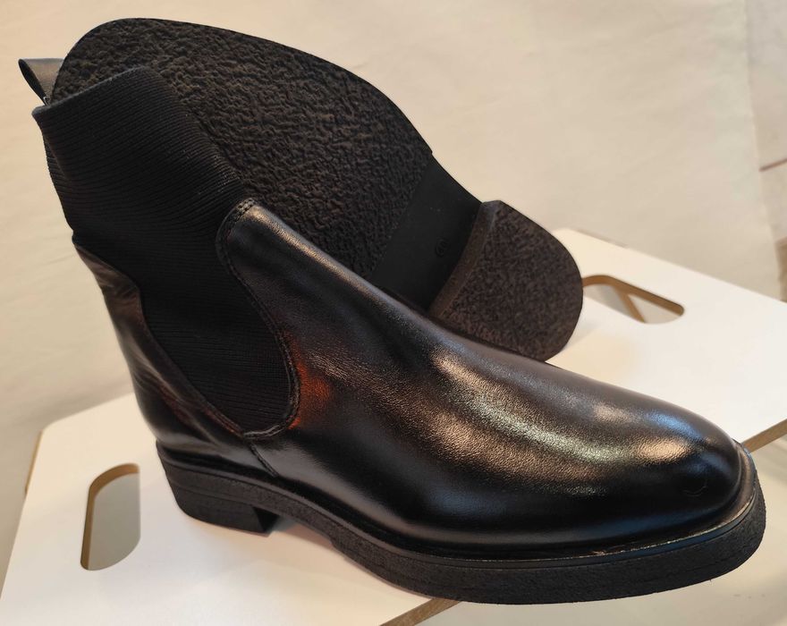 Ghete chelsea 40 40.5 plain toe Sartoria Artigianale piele naturala