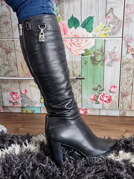 Нови ботуши от естествена кожа ,Sara Pem N 37