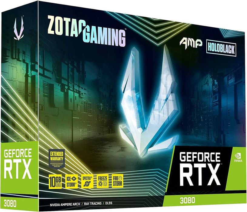 Видео карта ZOTAC GeForce RTX 3080 AMP Holo 10GB - Пълен комплект