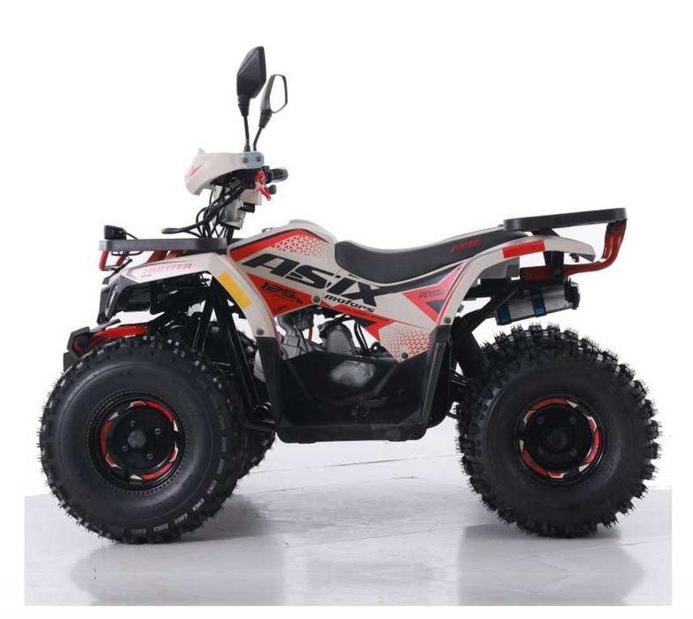Atv Asix Hunter 125cc, roti 8 inch, 1+1 viteze, culoare rosu/nisipiu