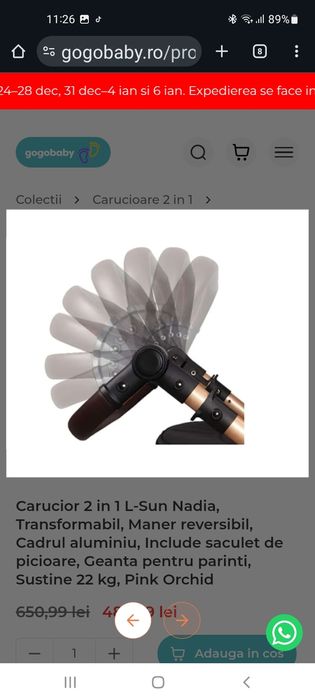 Vând cărut 2in1 în stare bună