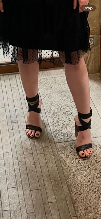 Черни високи токчета рм 37