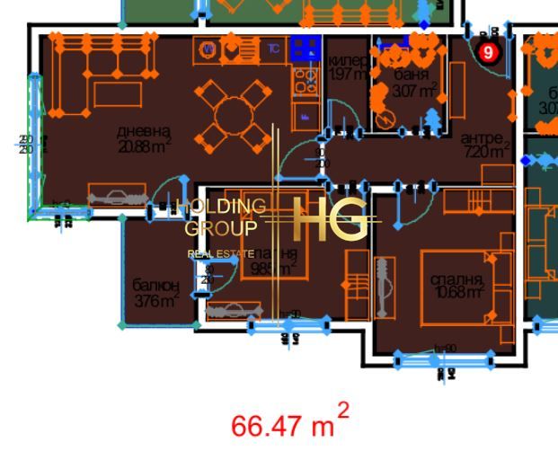 Продава се Тристаен апартамент в Варна, м-т Пчелина - 67 кв.м за 1403 €/кв.м - Снимка #2