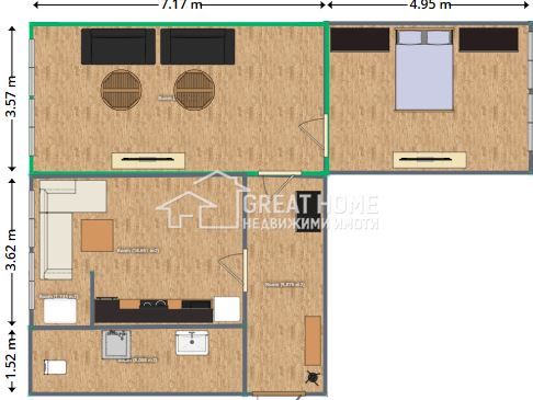 Продава се Тристаен апартамент в Търговище, Център - 53 кв.м за 1083 €/кв.м - Снимка #8