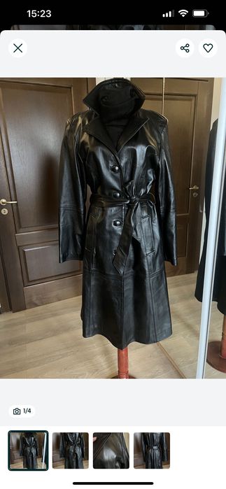 Trench matlasat piele naturala fina( manusa) M