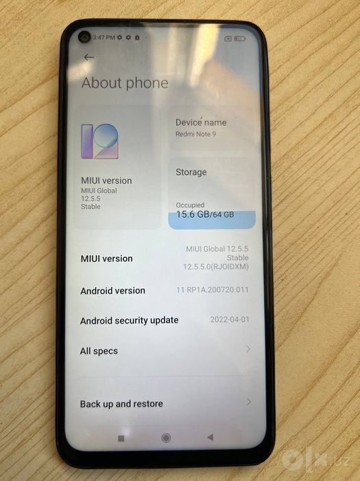 Redmi note 9 64 Gb: 700 000 сум - Мобильные телефоны Ташкент на Olx