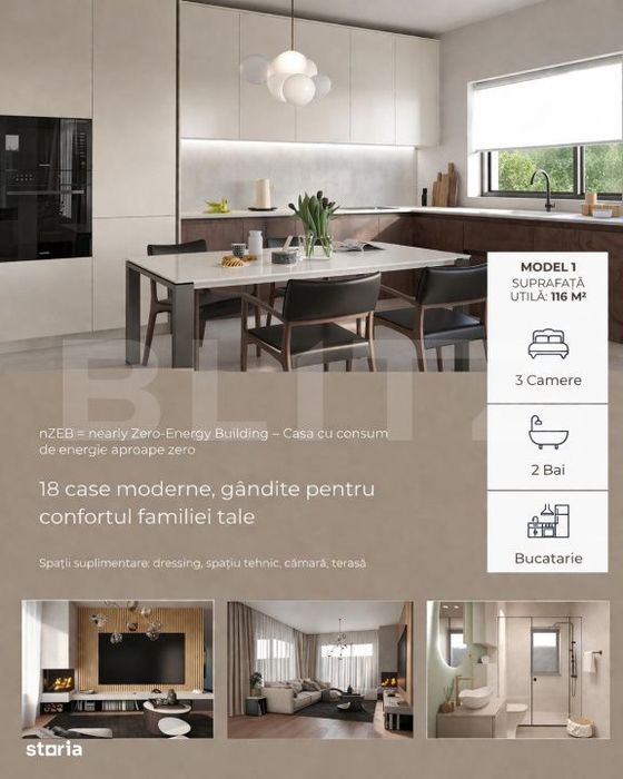 Casa individuala la rosu 103-108mp, situata intr-un cartier nou in Mih