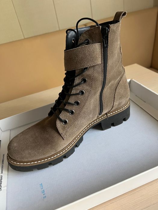 Ghete dama piele intoarsa, maro, marime 39