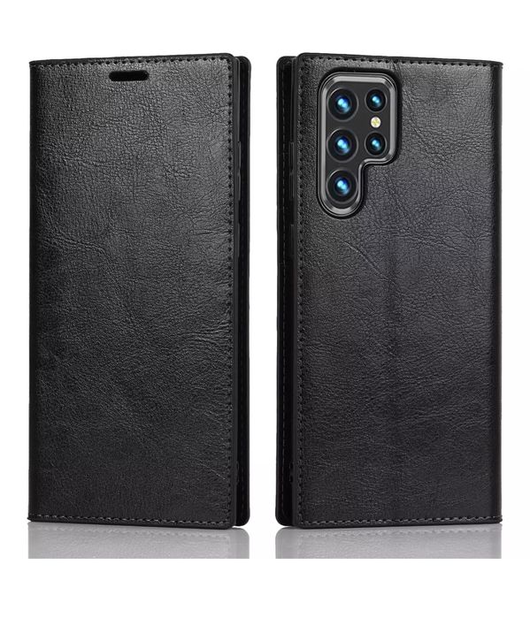 Husa Carte Samsung S22/S23/S24/S25/S26 Plus Ultra Case Imitatie Piele Ecol