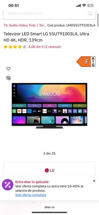 Vand Televizor Smart TV LG 4K ultra  fac si schimburi