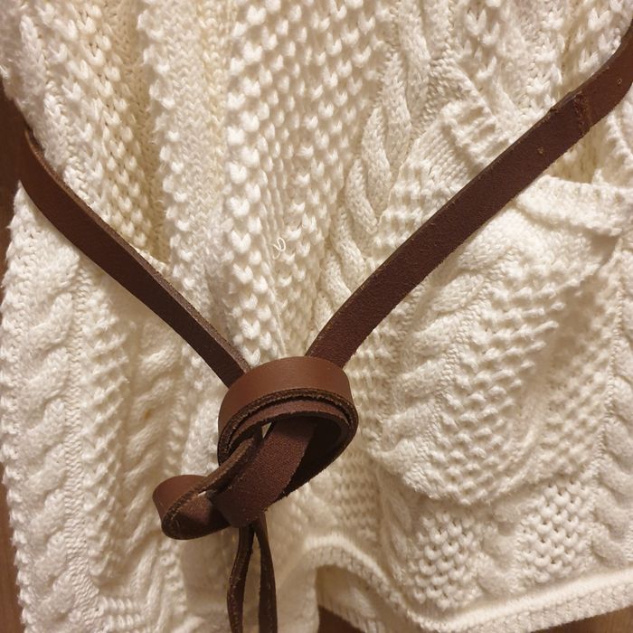 Cardigan tricotat crem Massimo Dutti