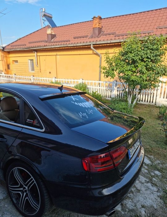 Eleron lip spoiler portbagaj AUDI A4 B8 M4 V style negru lucios
