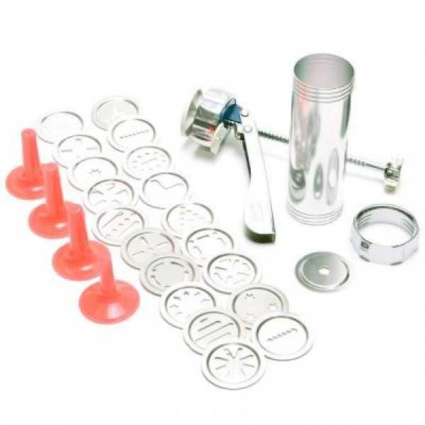 Метален шприц с формички за коледни сладки 2в1