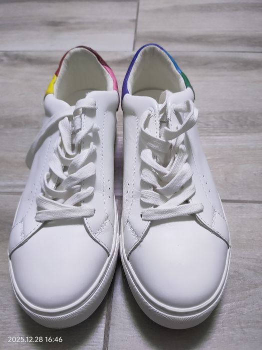 Teniși Kurt Geiger London Laney Eagle din piele alba