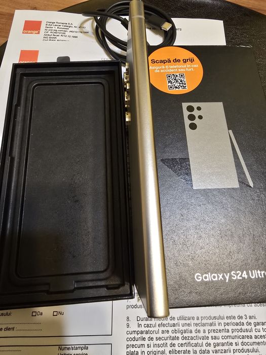 Samsung Galaxy S24 Ultra 512GB, factura si garantie Orange.  PRET FIX!