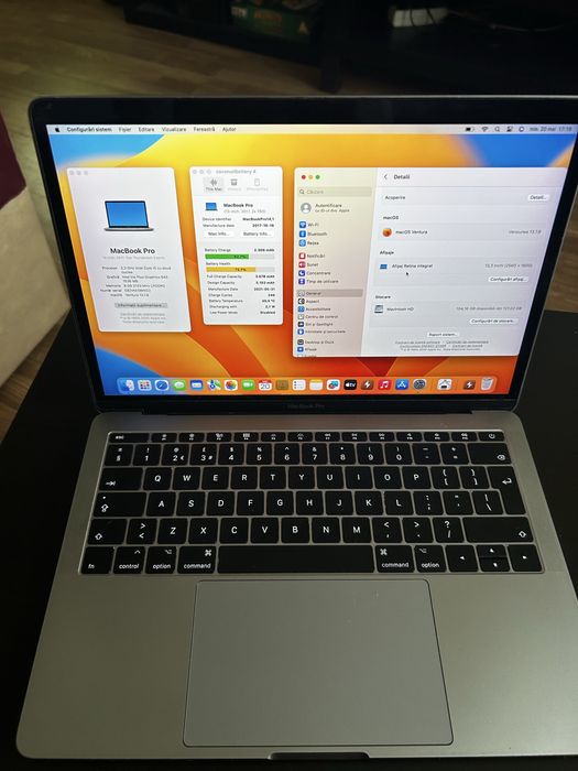 Macbook Pro A1708 13" 2017 i5 249 cicluri