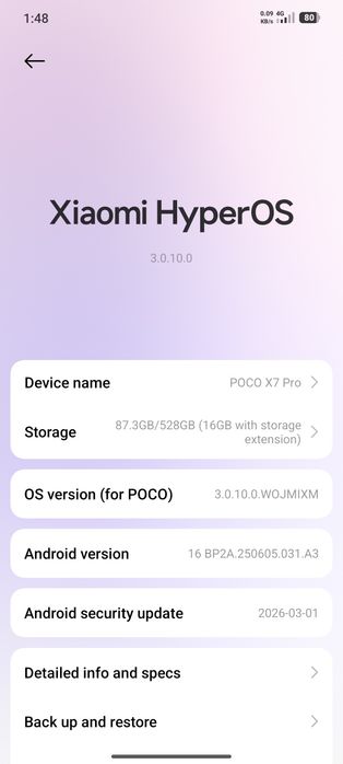 Poco x7 pro 12/256