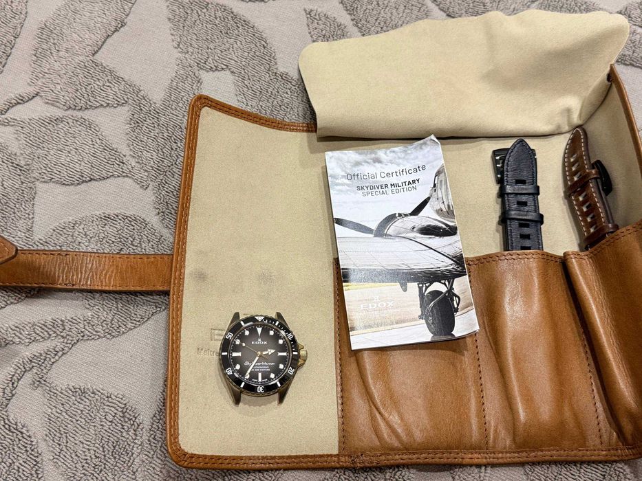 Edox SkyDiver Military Limited Edition — 80115 BRZN NDR