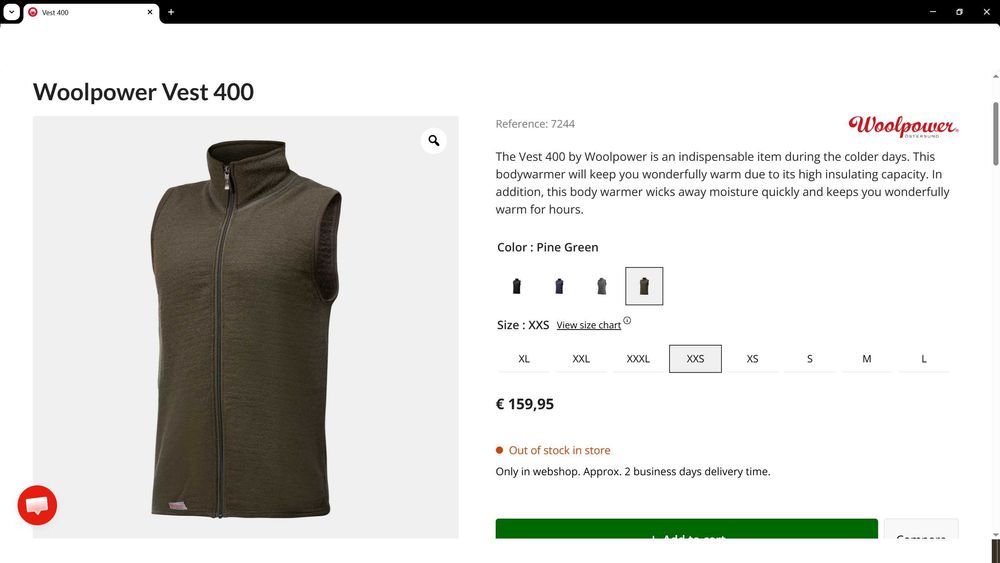 Woolpower Vest 400g 70% Merino Wool размер L за лов риболов туризъм елек 70% Мерино вълна - 2536