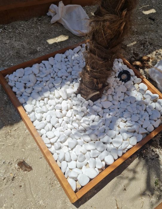 Pietricele decorative Piatra marmura Alba Thasos rotunda gradina