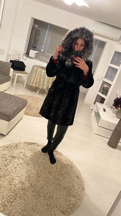 Haina de blana nurca/guler vulpe argintie