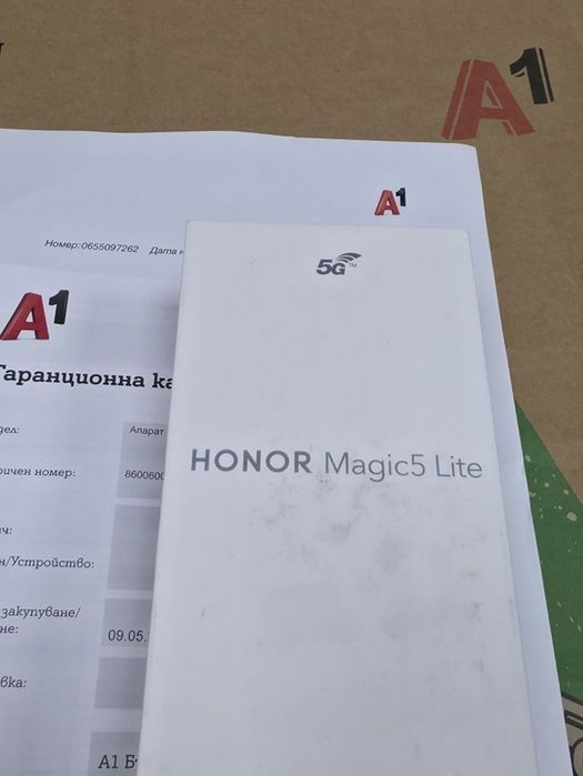 ЗАПЕЧАТАН 256GB Honor Magic 5 Lite 5G A1 Гаранция 2026г. Green / Зелен