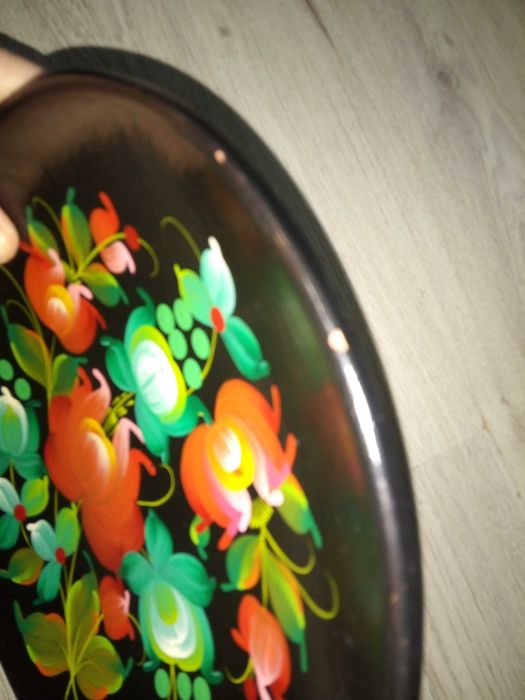 Дървена чиния за окачване на стена СССР