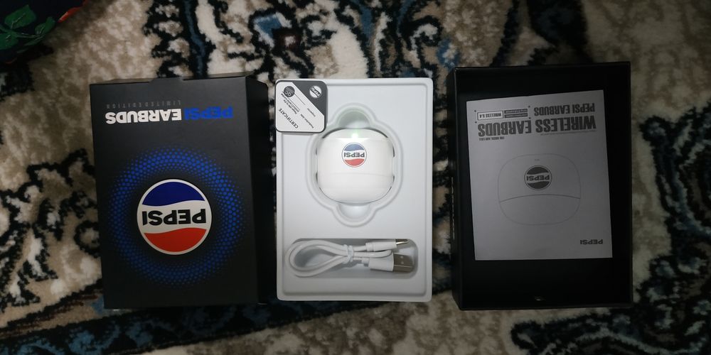 Pepsi simsiz naushnik aksiyada yutilgan yangi ishlatilmagan