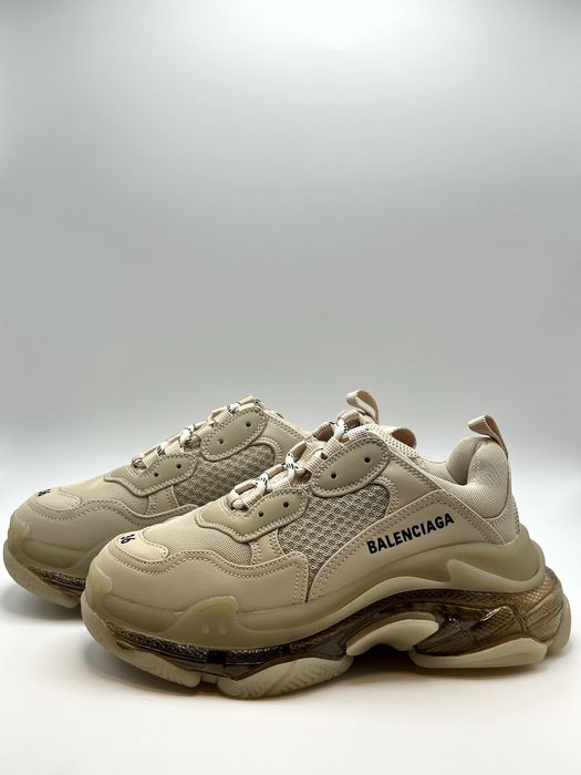 Balenciaga Triple S Clear Sole Nude Sneakers