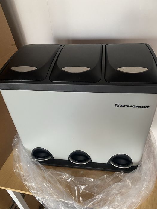 Метални кошче за боклук с педал SONGMICS