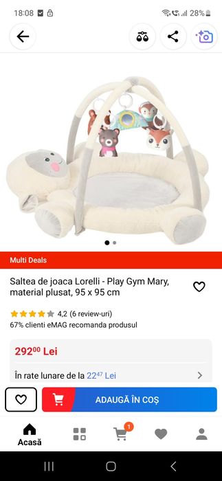 Saltea joaca bebelusi pufoasa