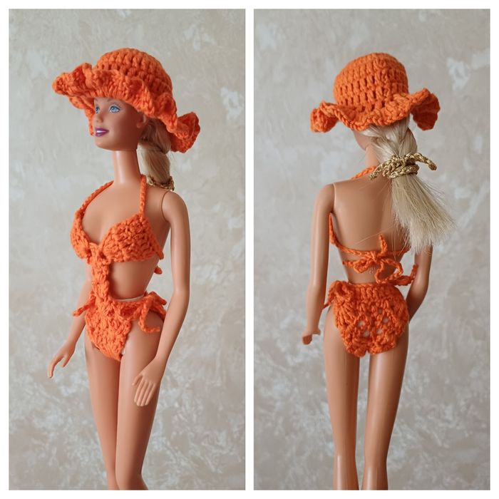 Плетени дрехи за кукла Барби 1966