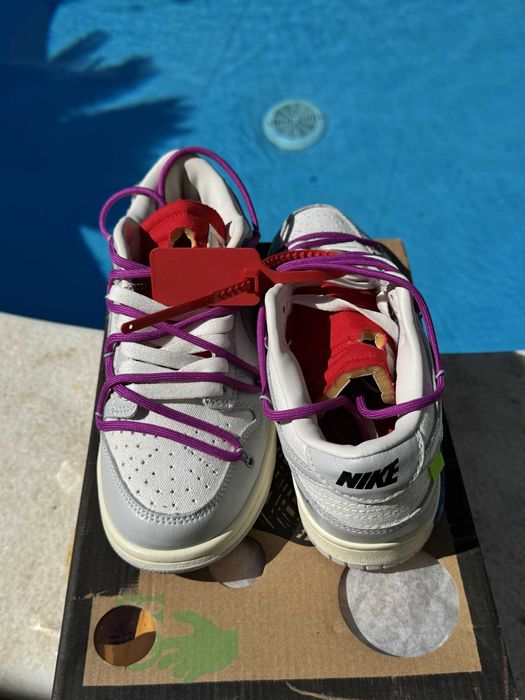 Nike Dunk Low Off-White Lot 45 Кецове 38.5 EUR + Кутия