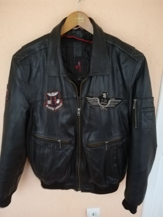 Geaca piele bărbati Aviator Carl Verssen L