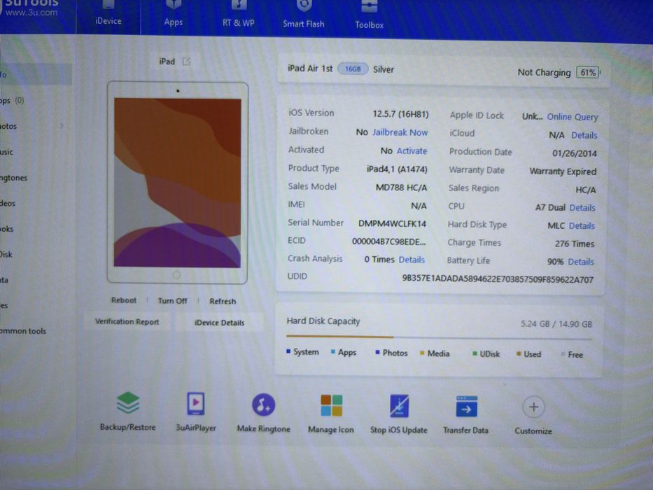 iPad Air 1 WiFi de 16 gb pentru piese