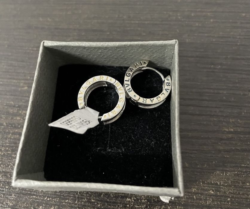 Серебряные серьги Bvlgari