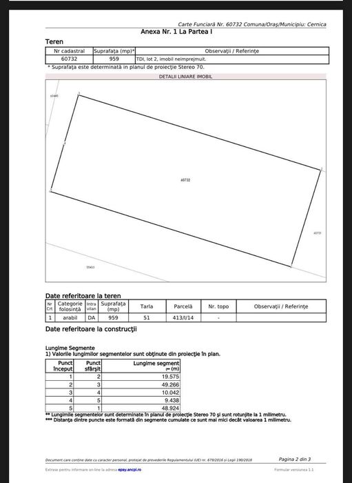 Teren Intravilan 959 mp – Bălăceanca (Cernica), Zonă Rezidențială Nouă