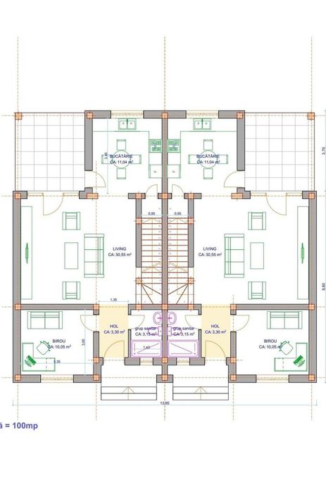 Duplex 4 camere | 2 băi | Toate utilitățile | Moșnița - Comision 0