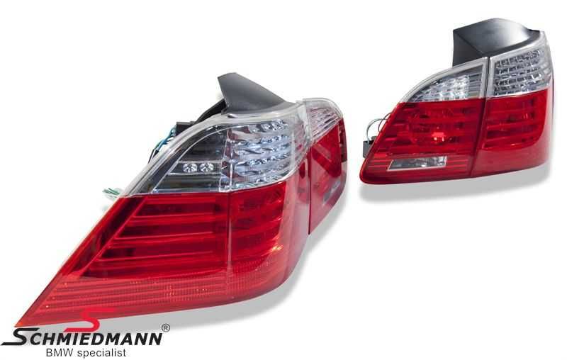 LED стопове BMW E61 5 червени бели хром Лед Комби Е60 БМВ Е61 03-07'