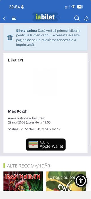 Vand Bilet Max Korzh