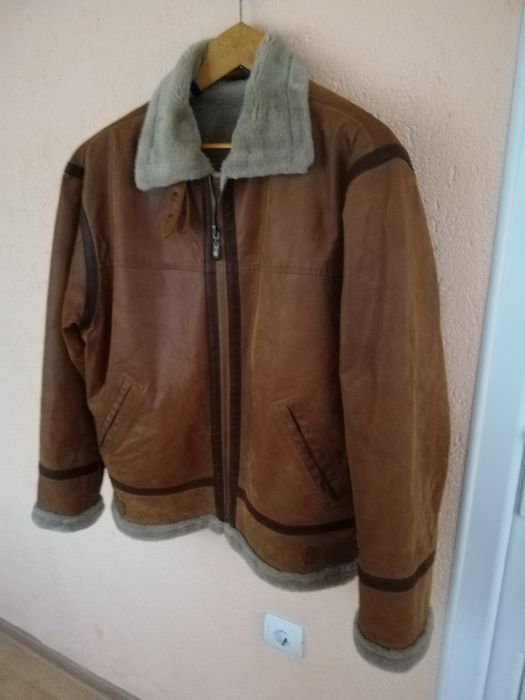 Geaca piele bărbati Morrel xl cu blana