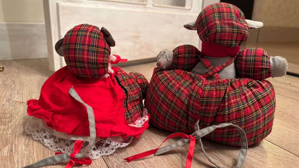 Двойка винтидж Коледни мишлета– Норвегия.