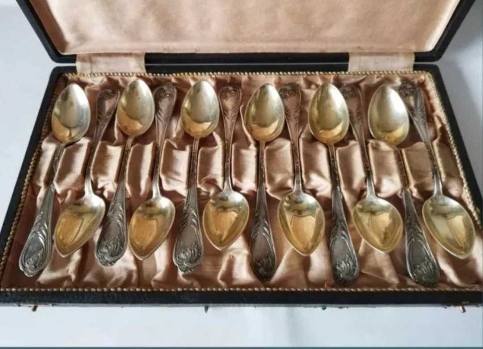 Set 12 lingurite argint masiv romania