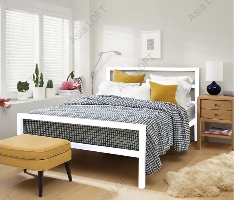 Металлическая Кровать, Темир Кровать, Евро Стиле Лофт,