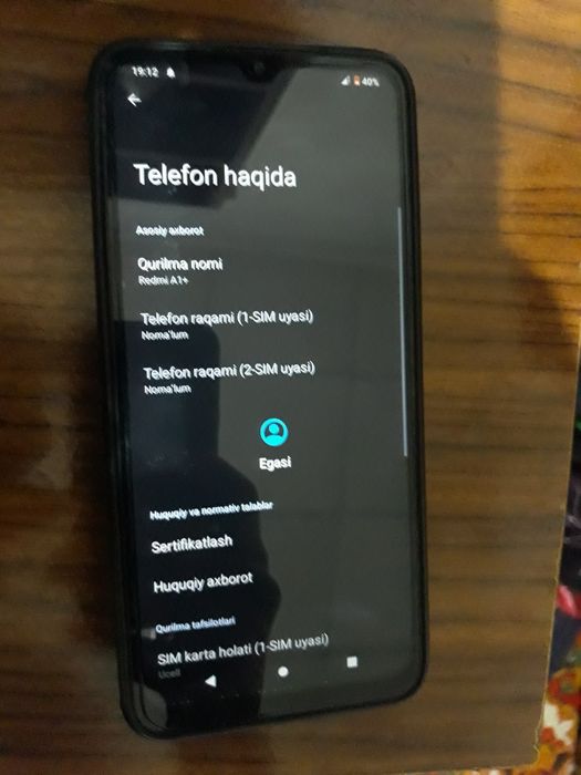 Redmi a1+ dokumenti bilan deyarli yangi